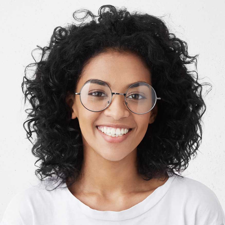 Frau mit Brille von Kloss Optik